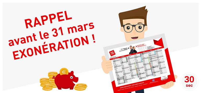 Exonération avant le 31 mars - Article CINQPLUS